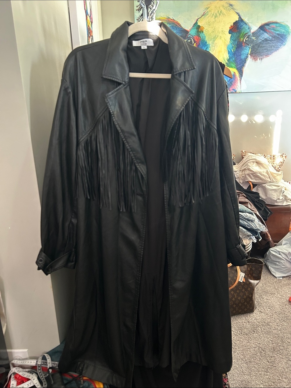 Jason wu faux leather jacket L $495 - Picture 6 of 7